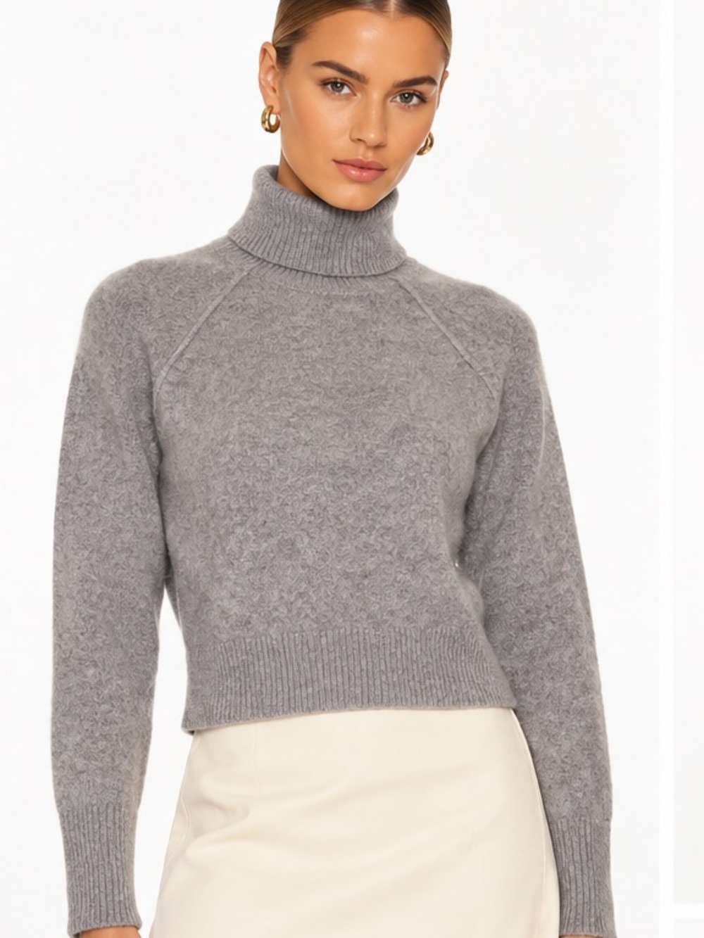 Aritzia 100% Cashmere Grey Turtleneck Sweater Size S The Group by Babaton
Ty